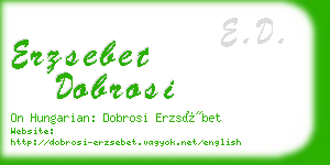 erzsebet dobrosi business card